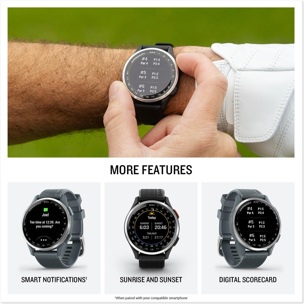 Golf GPS Smartwatch 43mm Black V7415