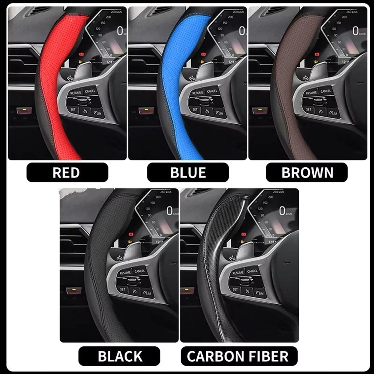 Car Steering Wheel Cover O Blue B7743