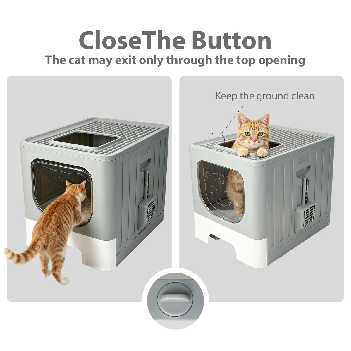Stainless Steel Cat Litter Box with Lid D311150