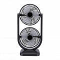 Portable USB Rechargeable 2 in 1 Dual Head Desk Fan J9152