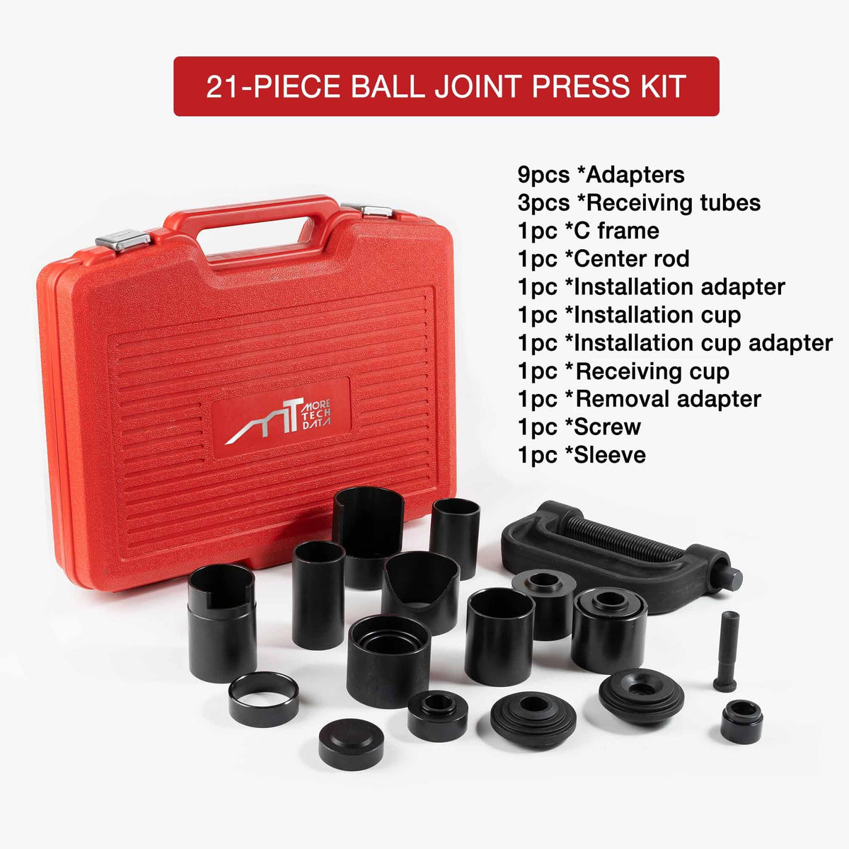 21-Piece Ball Joint Press Kit with C-Frame Q1021