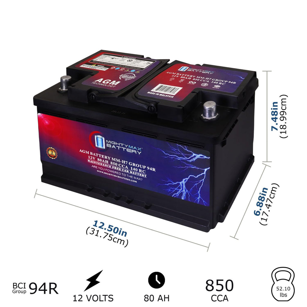 12V 80AH 850 CCA Replacement Battery Y240