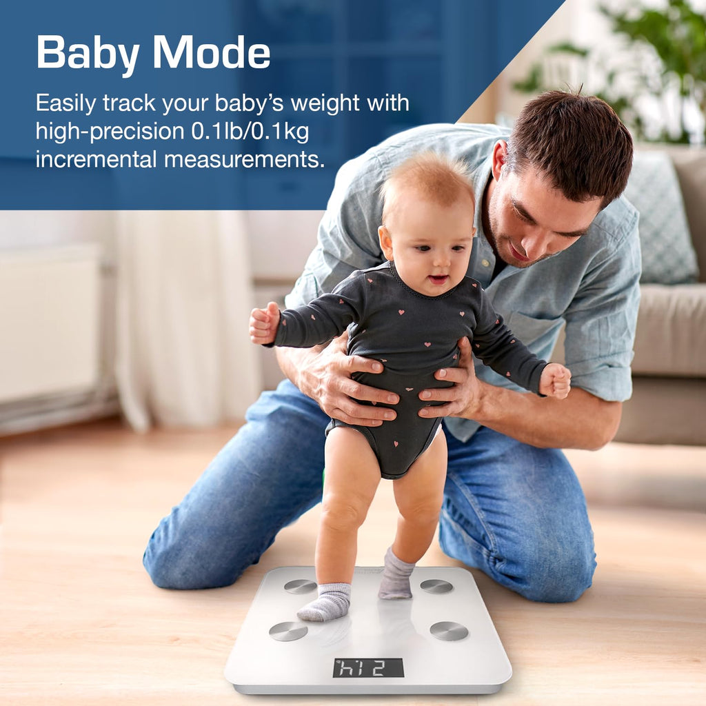 White Digital Bathroom Bluetooth Scale F92299