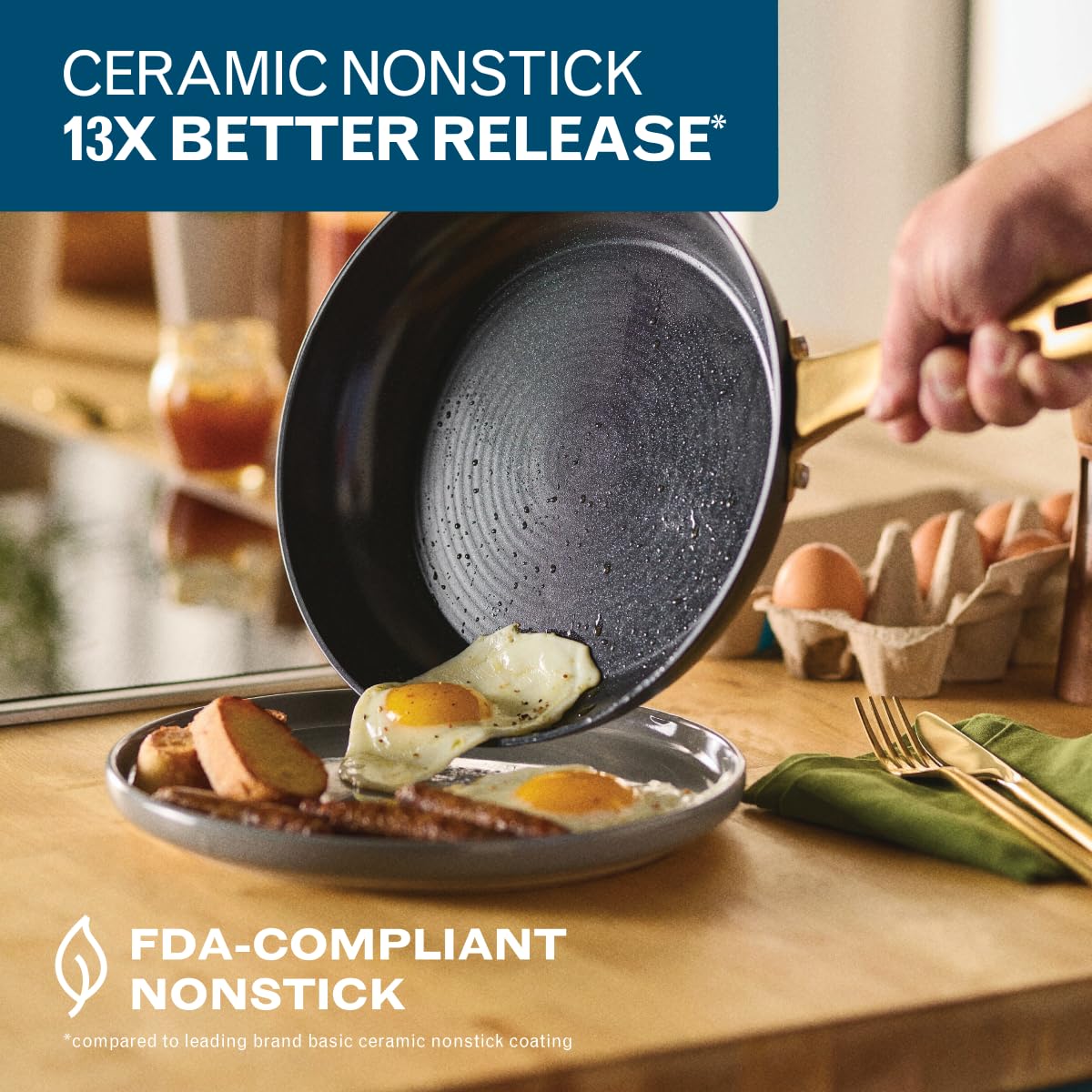 12 Piece Black Ceramic Nonstick Cookware Set X785791