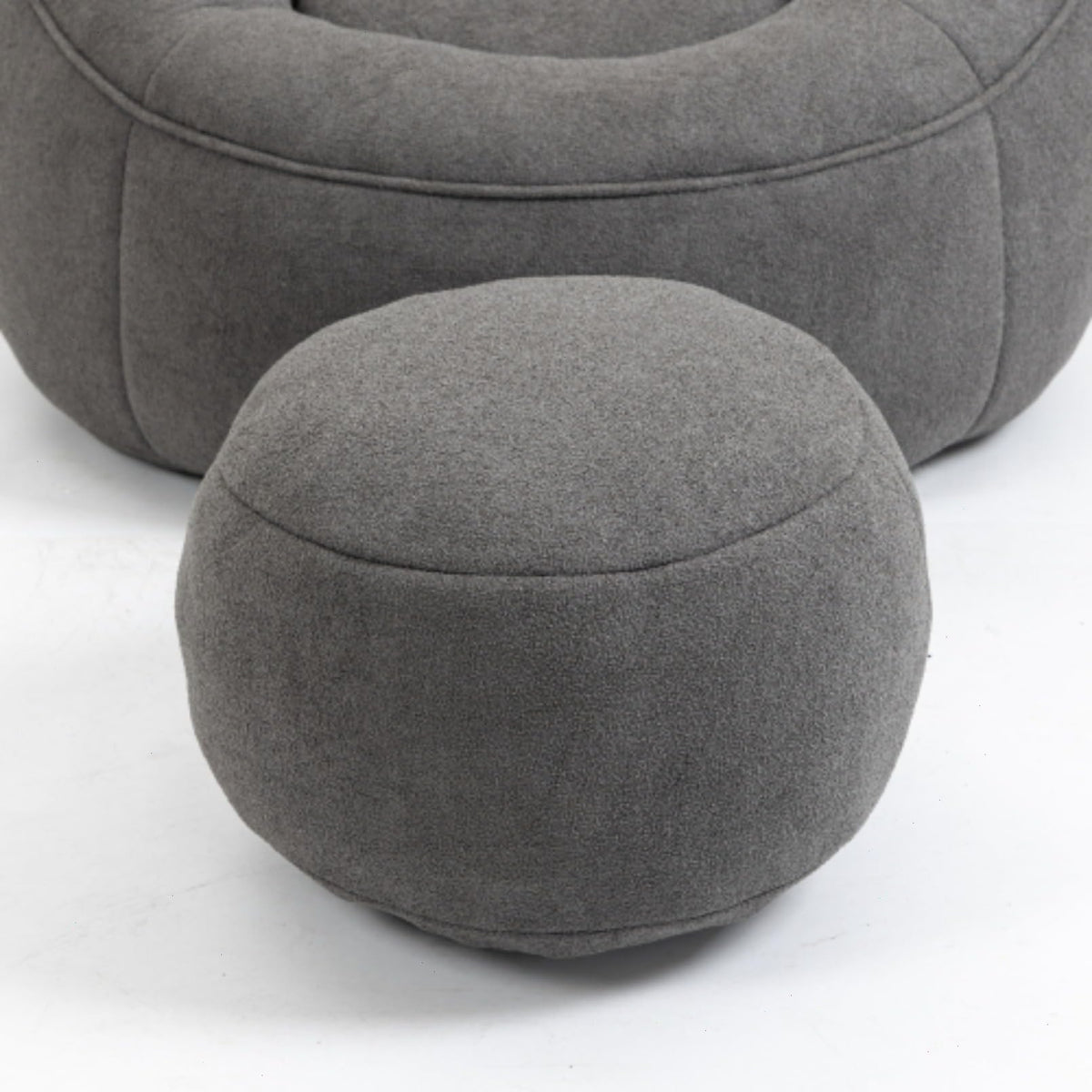 Microfiber Memory Foam Bean Bag Chair with Footstool N61321