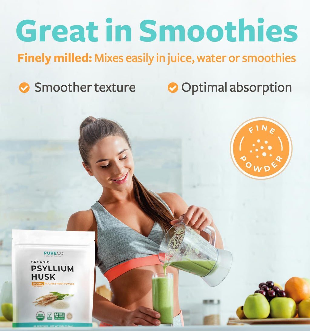 Organic Psyllium Husk Powder 66 Servings T434654