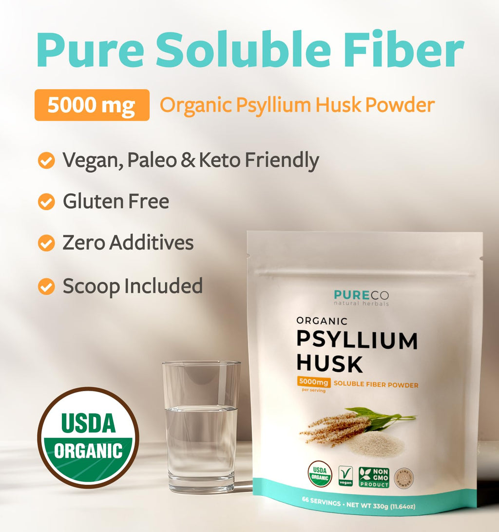 Organic Psyllium Husk Powder 66 Servings T434654