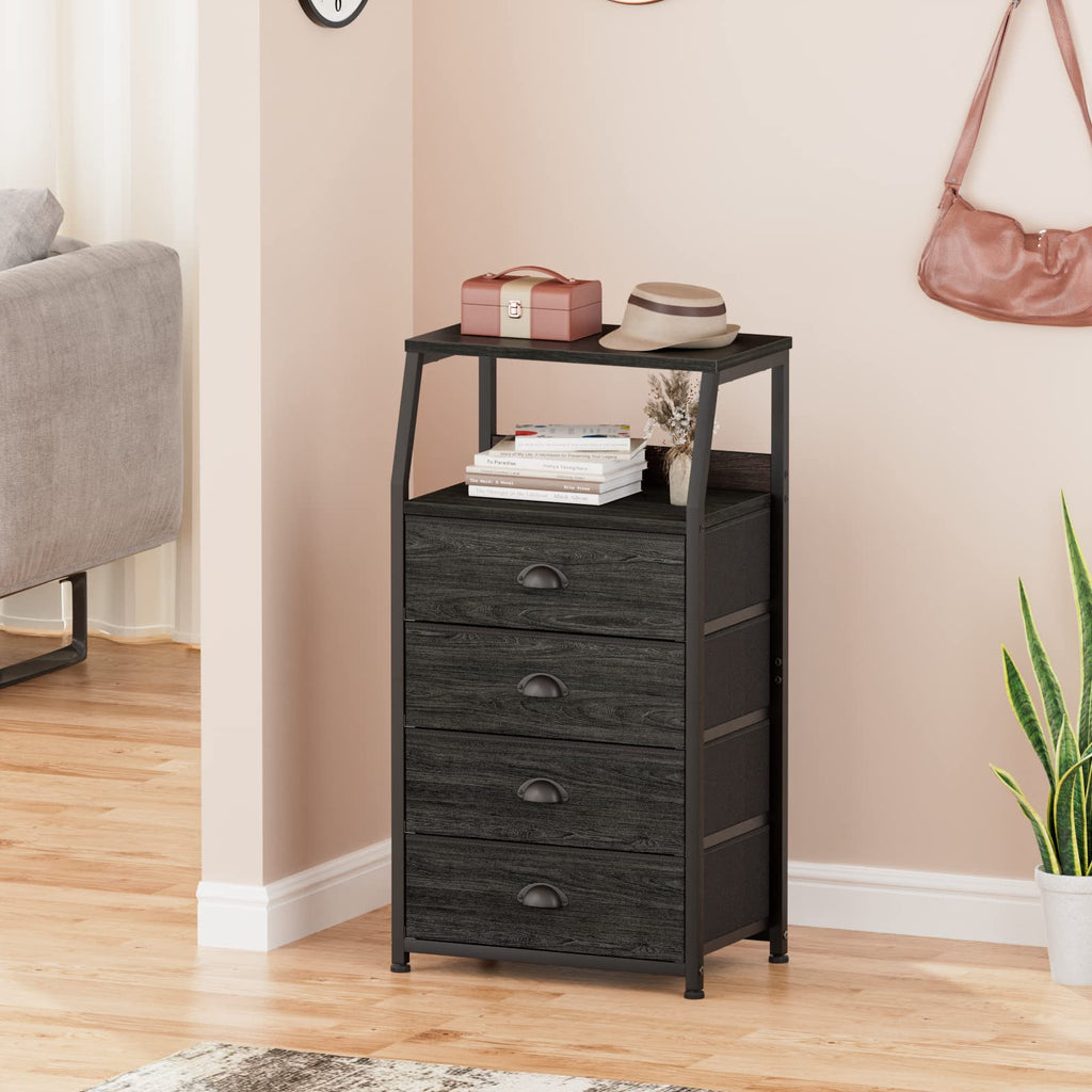 Tall Nightstand with Fabric Drawer K1044