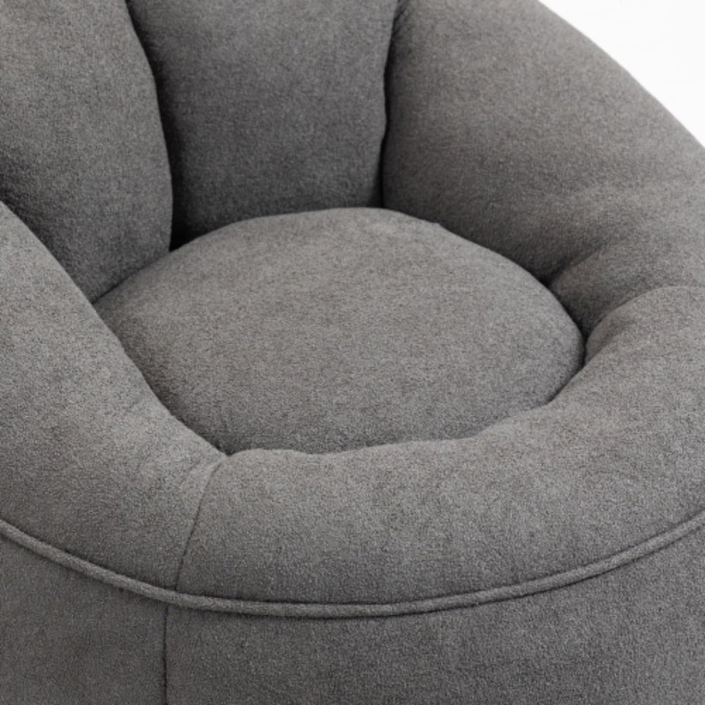Microfiber Memory Foam Bean Bag Chair with Footstool N61321