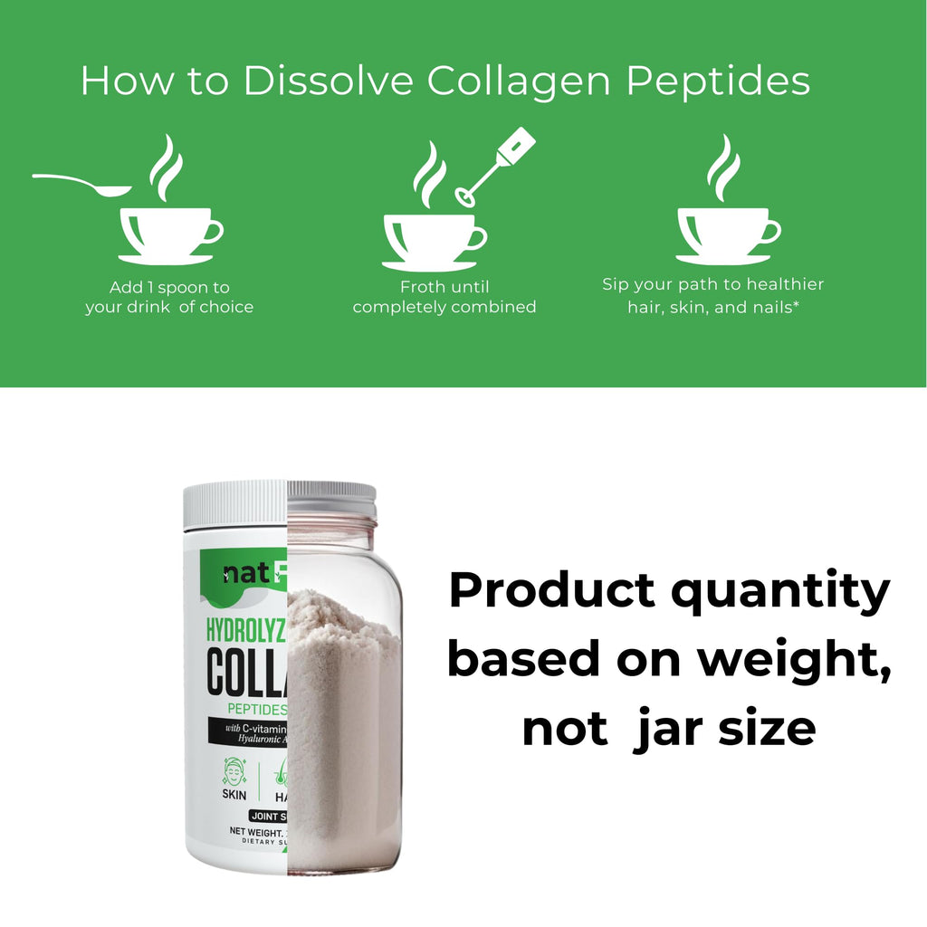 Hydrolyzed Bovine Collagen Peptides Powder with Vitamin C, Hyaluronic Acid, Zinc & B3 L54472