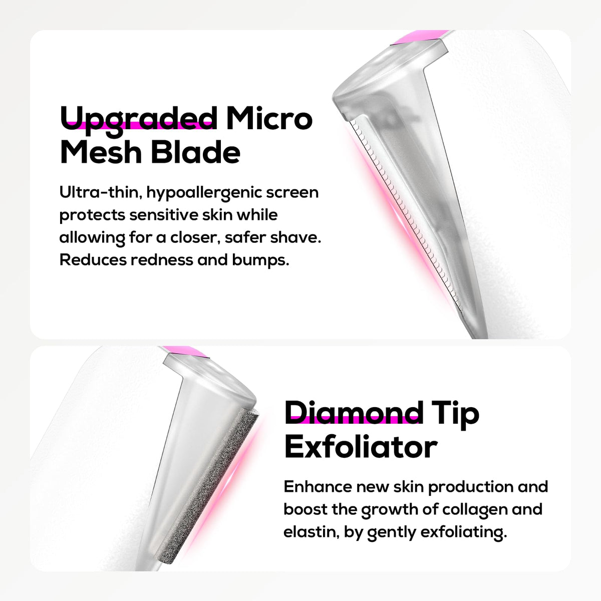 3 Speed Mini Electric Dermaplane Razor with LED Light U984121