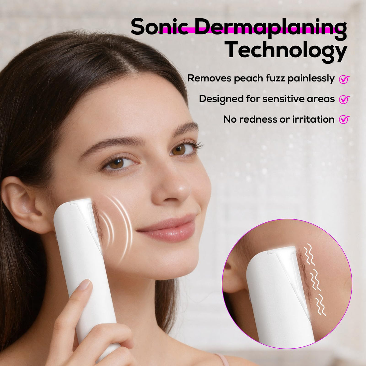 3 Speed Mini Electric Dermaplane Razor with LED Light U984121