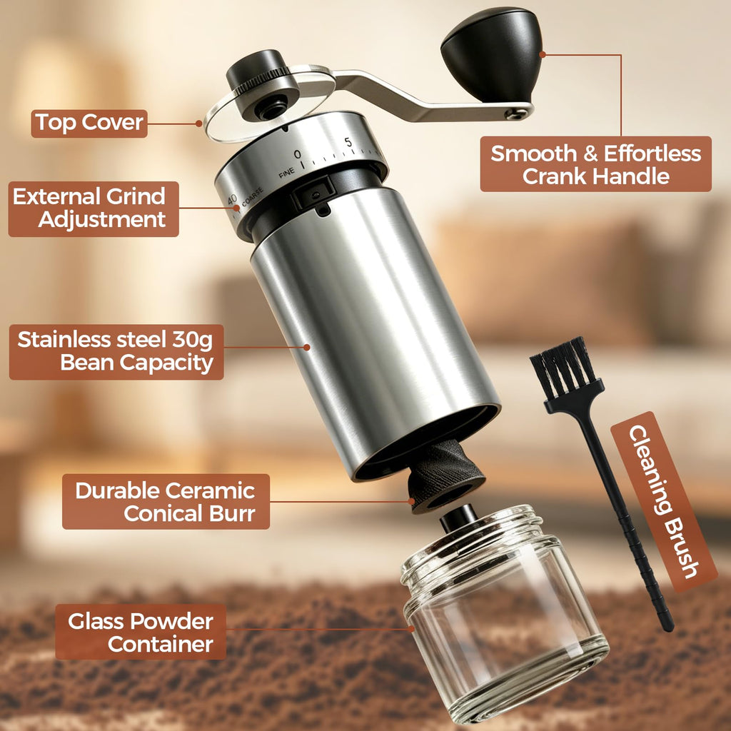 Manual Coffee Grinder with Ceramic Conical Burr S526704