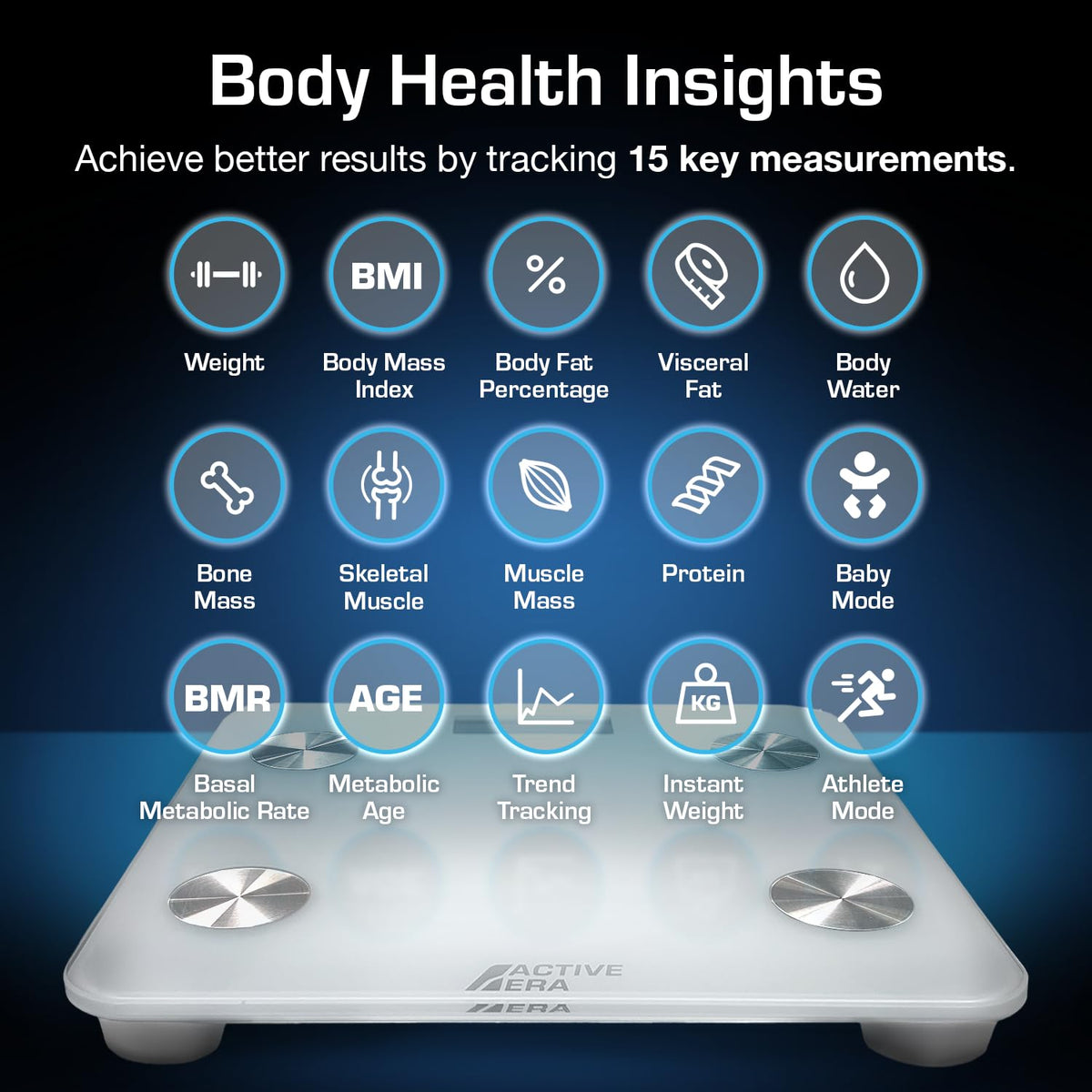 White Digital Bathroom Bluetooth Scale F92299
