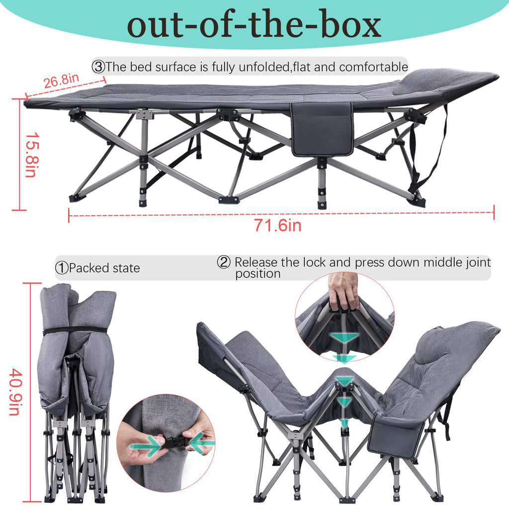 Folding Camping Cot with Carry Bag A967