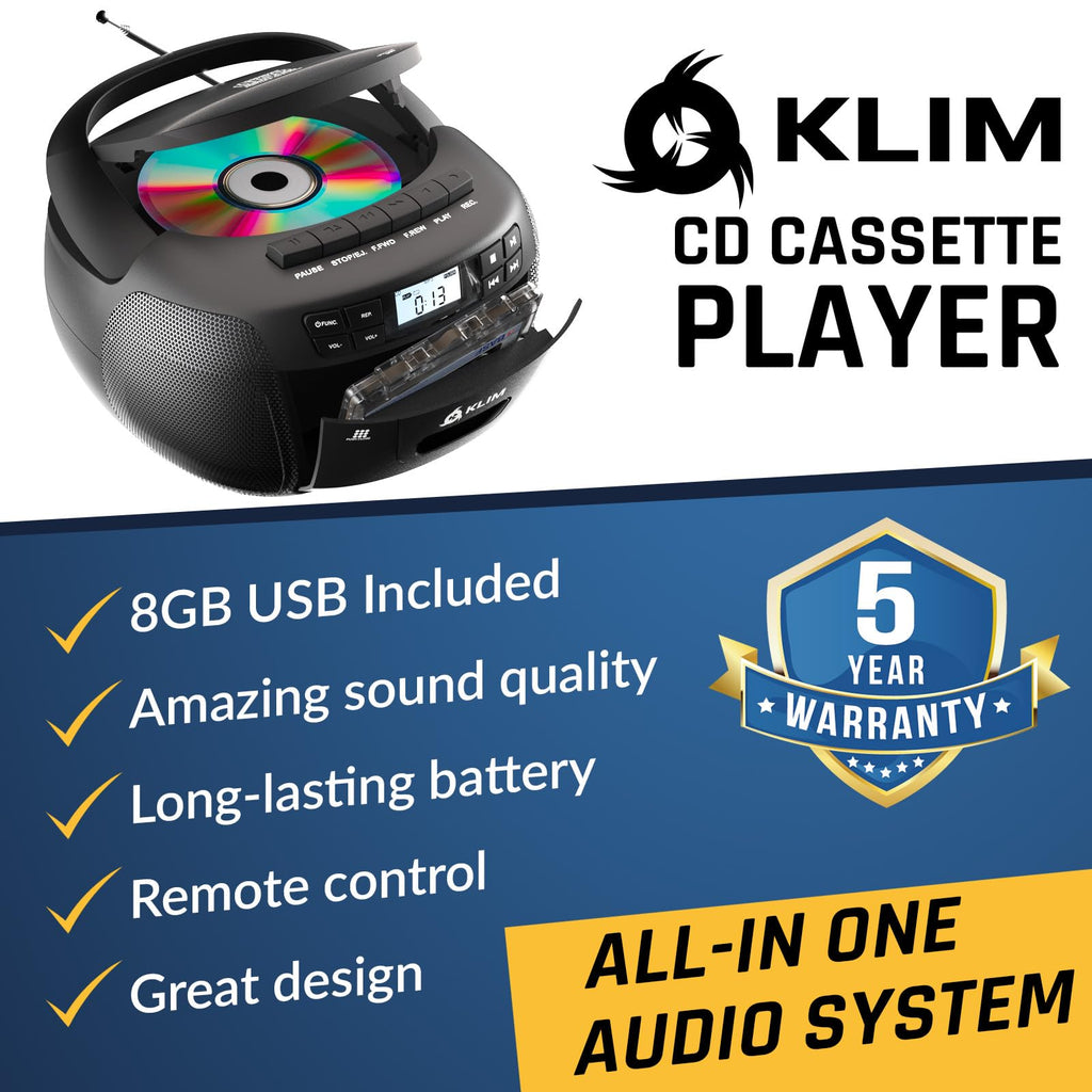 CD Cassette Player with Bluetooth Boombox N9291