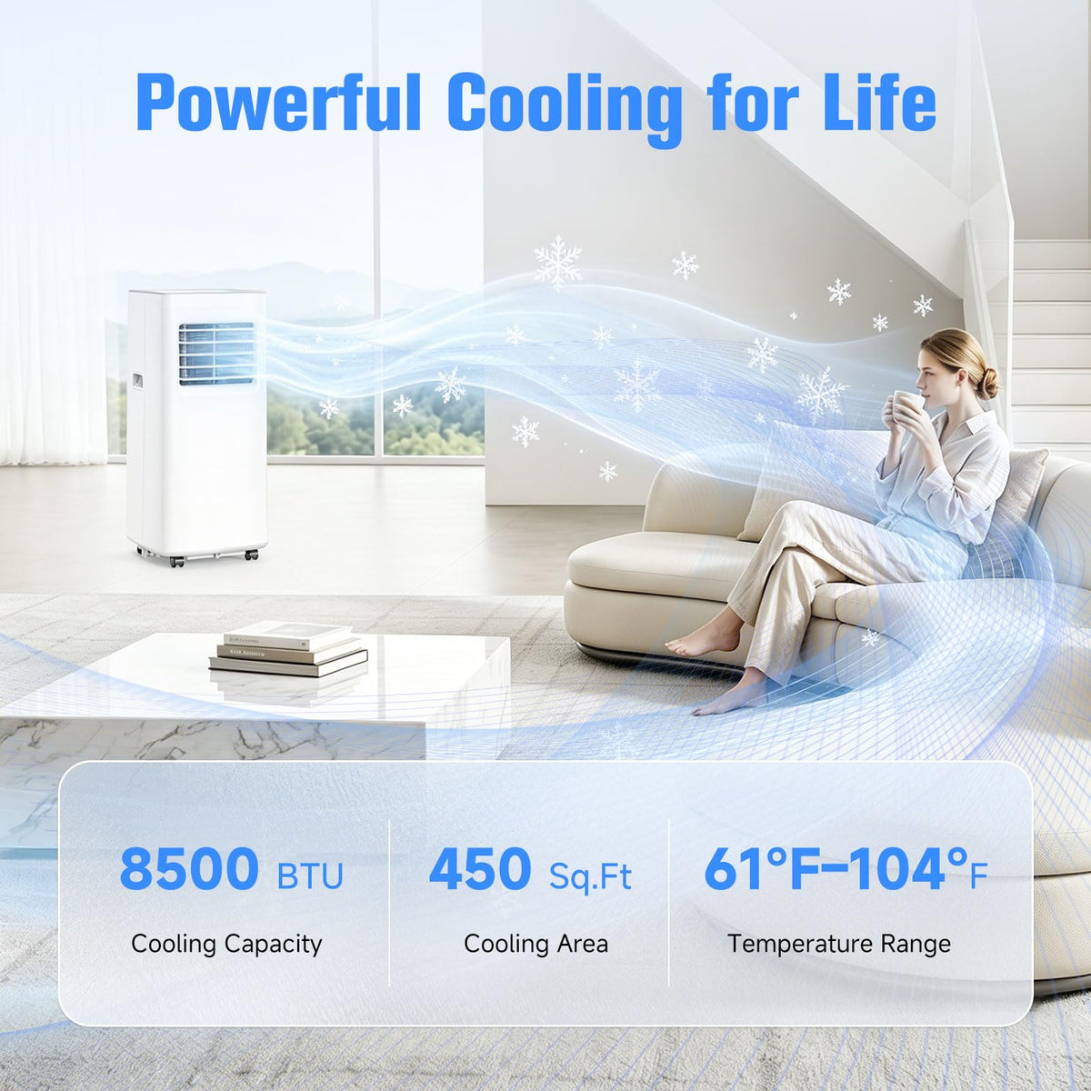 8500 BTU Portable Air Conditioner H30531