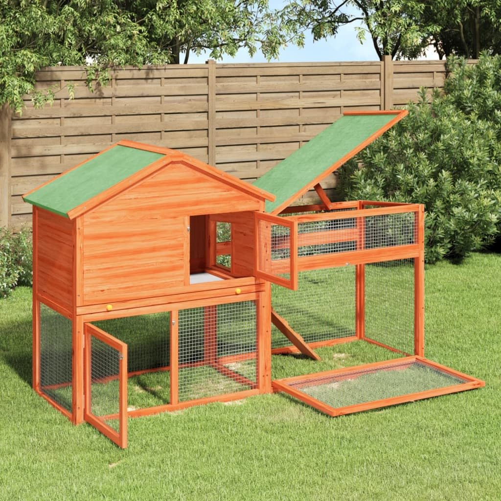 2-Tier Wooden Rabbit Hutch A100