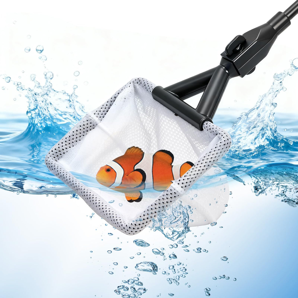 6 in 1 Aquarium Cleaning Tool Kit with Adjustable Telescopic Long Handle N49135