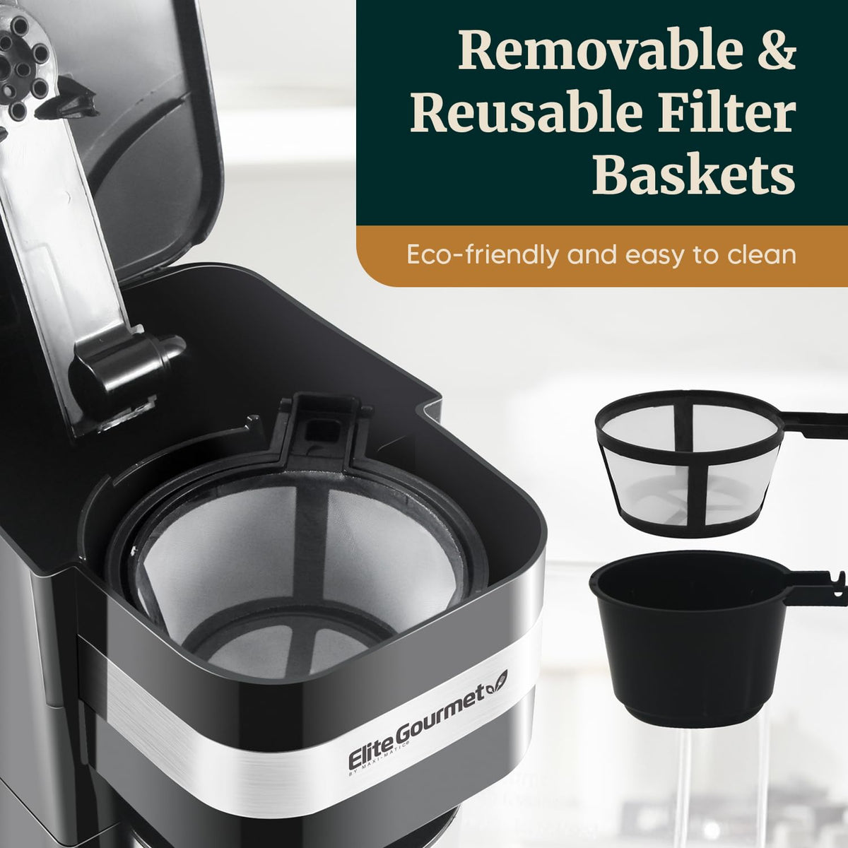 Black Single-Serve Compact Coffee Maker E118