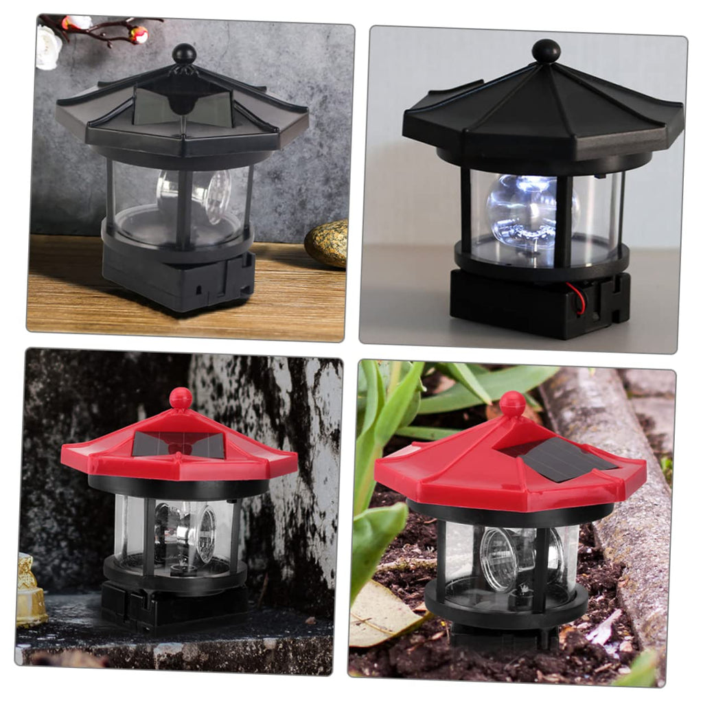 2pcs Solar Powered Rotatable Lighthouse Light X20212