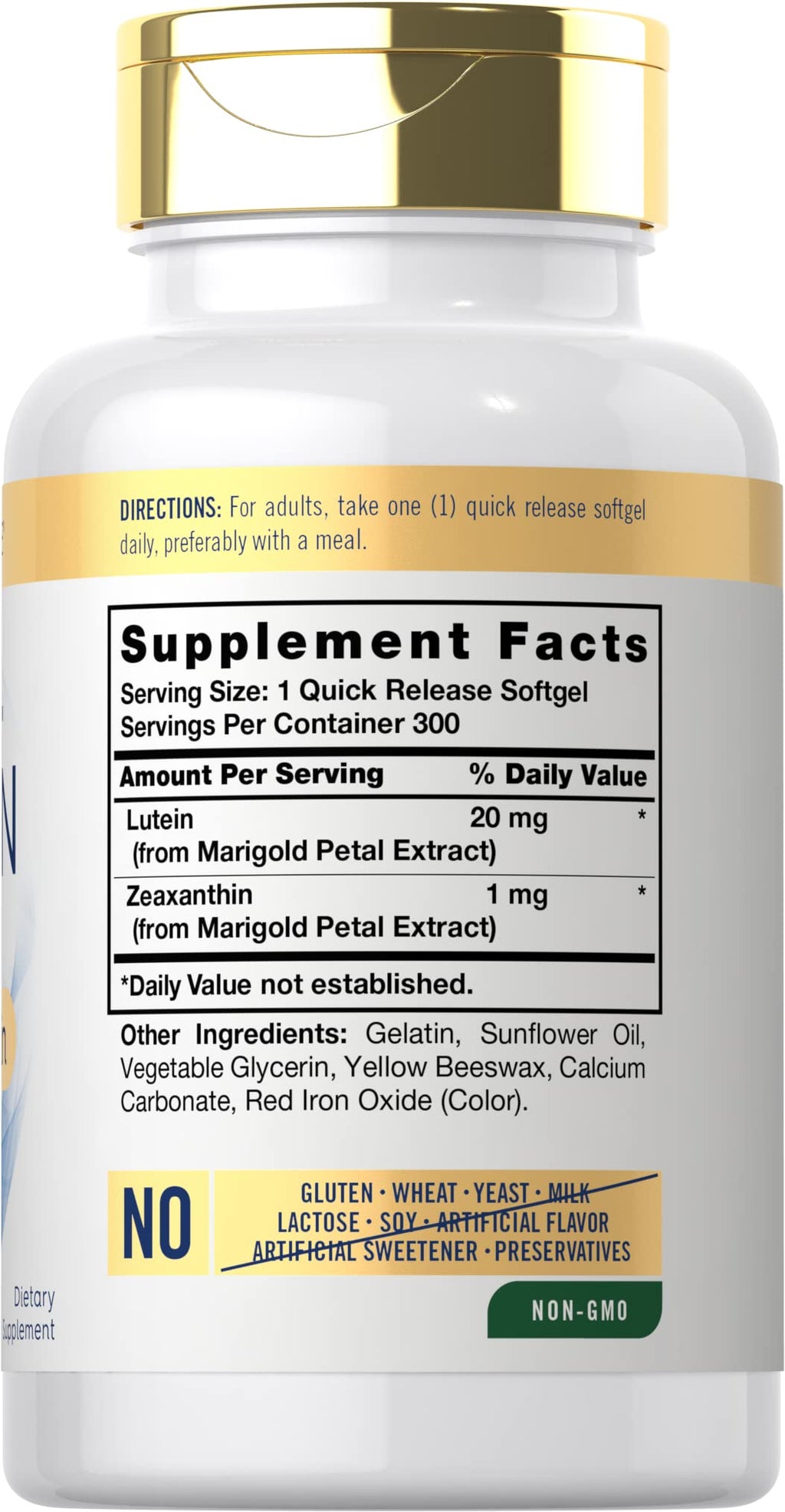 Lutein and Zeaxanthin 20mg 300 Softgels J232