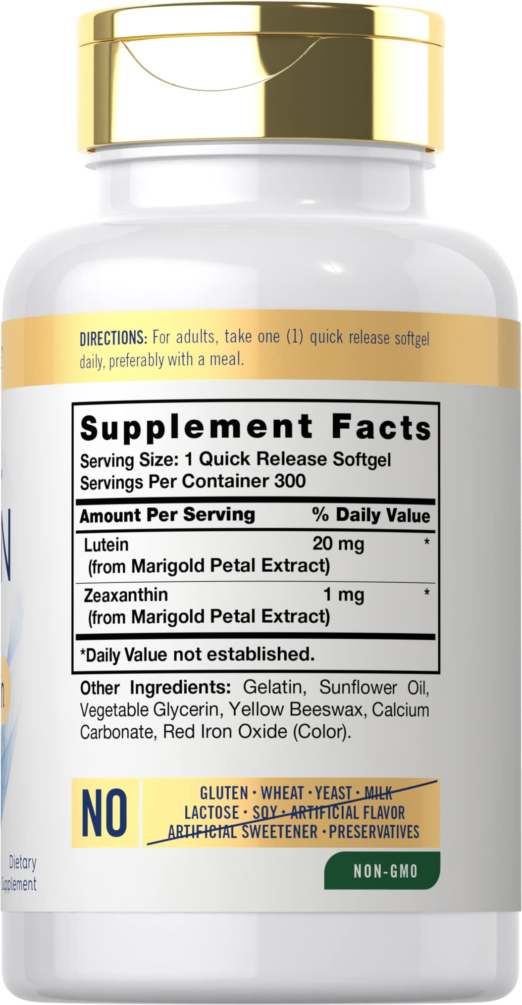 Lutein and Zeaxanthin 20mg 300 Softgels J232