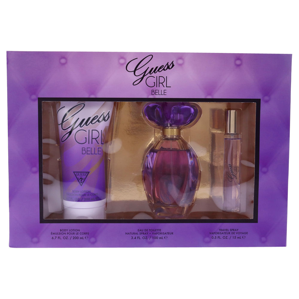 3 Pc Gift Set 3.4 oz EDT Spray 0.5 oz EDP Travel Spray 6.7 oz Body Lotion J140