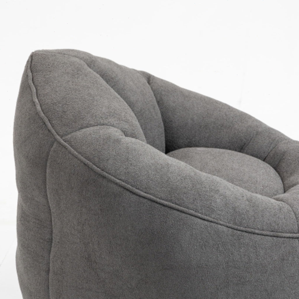 Microfiber Memory Foam Bean Bag Chair with Footstool N61321