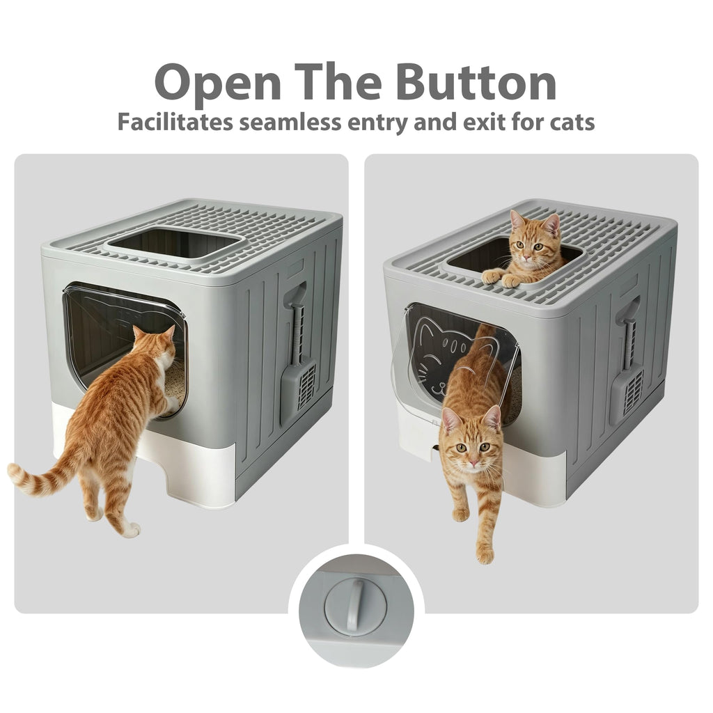 Stainless Steel Cat Litter Box with Lid D311150