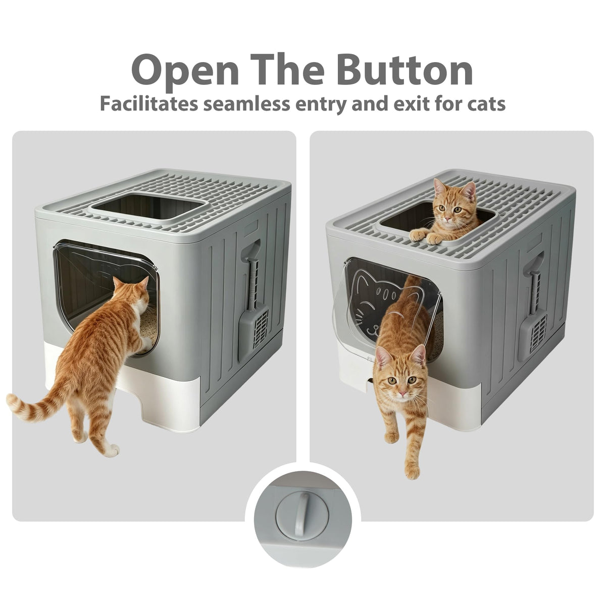 Stainless Steel Cat Litter Box with Lid D311150