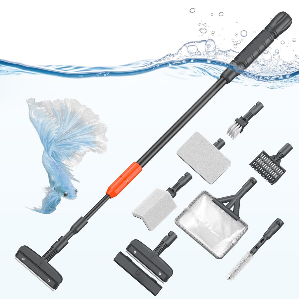 7 in 1 Aquarium Cleaning Kit with Adjustable Long Handle X259