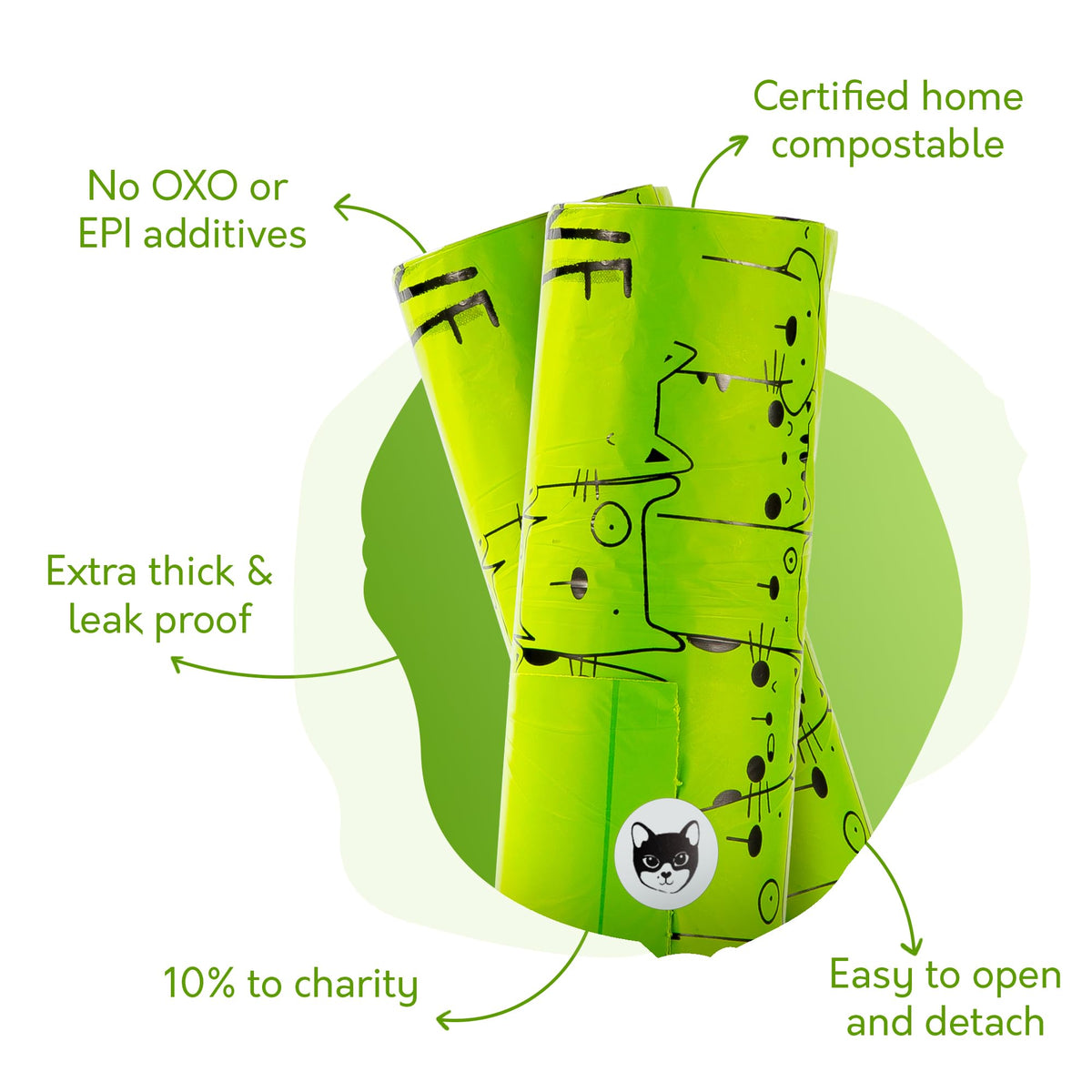 Compostable Cat Litter Bags XL 30 Count E672