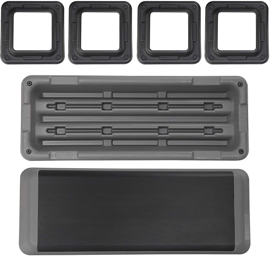 43" Adjustable Aerobic Exercise Step Platform with 4 Removable Risers Z443