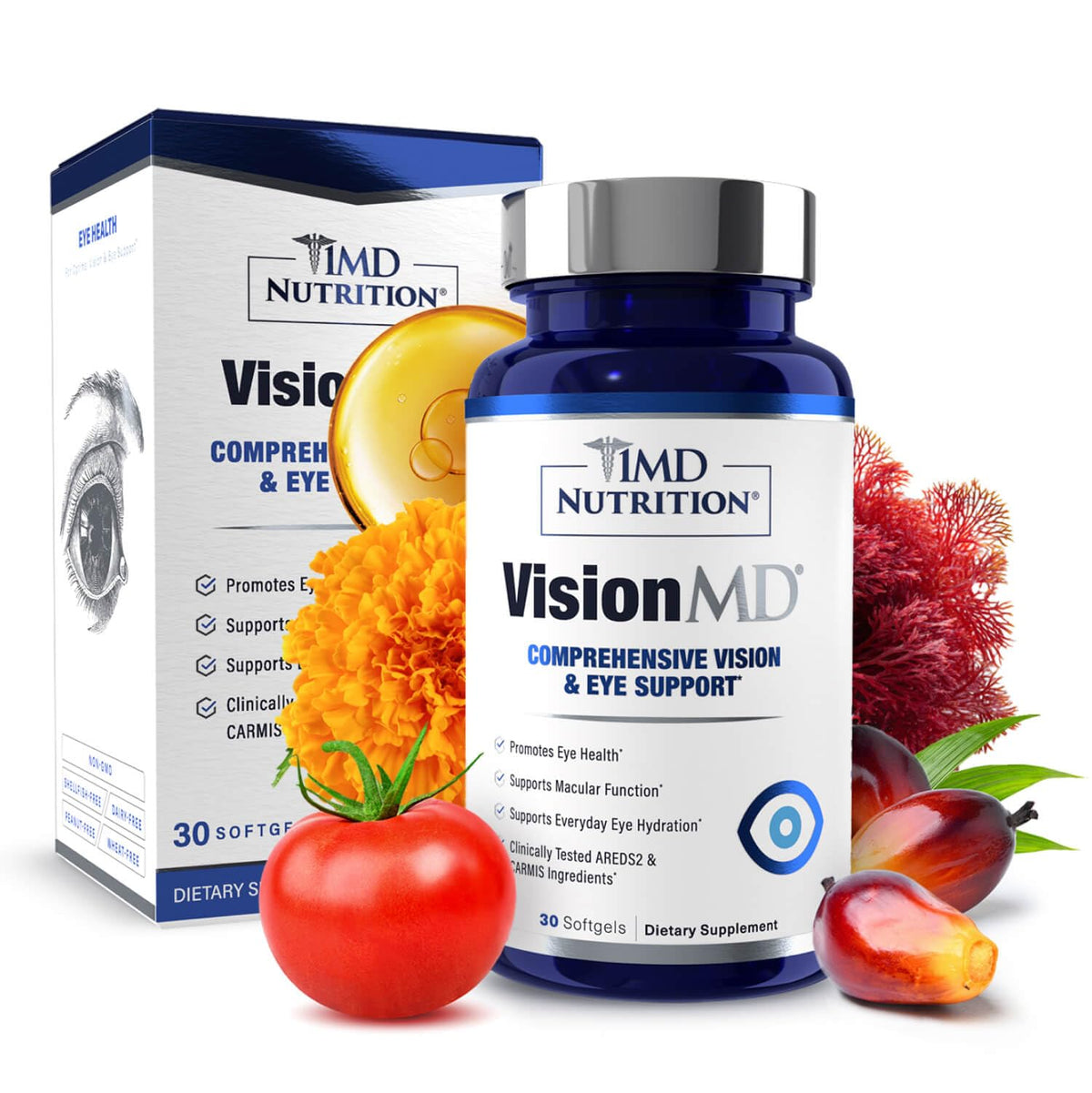 Eye Vitamin Supplement with Lutein & Zeaxanthin 30 Softgels U2487