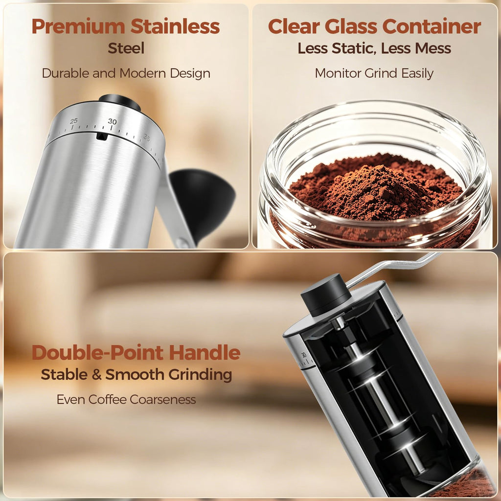 Manual Coffee Grinder with Ceramic Conical Burr S526704