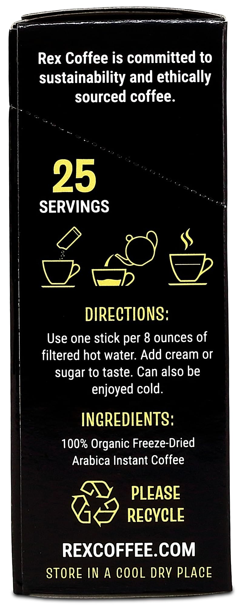 Organic Fairtrade Medium Roast Instant Coffee Sticks 25 Count G573