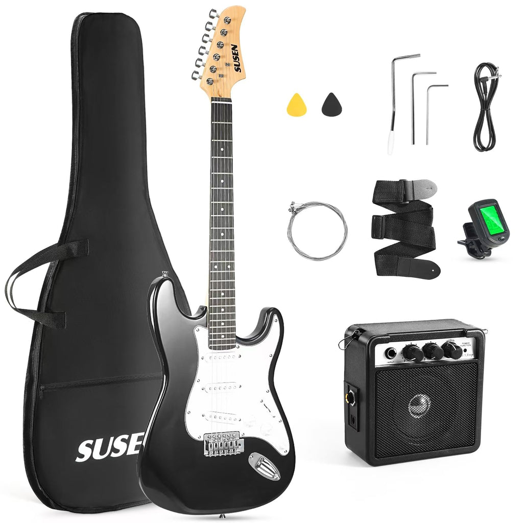 39 Inch Solid Full-size Electric Guitar with Amplifier Bag I119