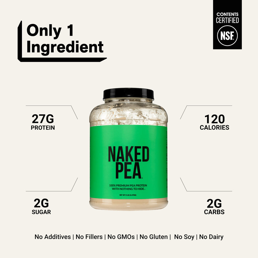 Unflavored Vegan Pea Protein Powder Isolate 5LB Q95575