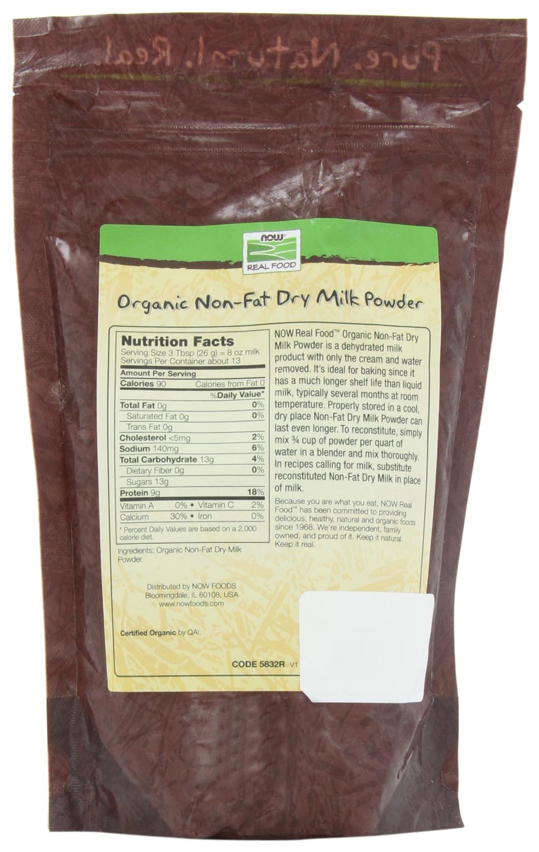 Non Fat Dry Milk Powder Organic 12-Ounce Pack of 2 J4754