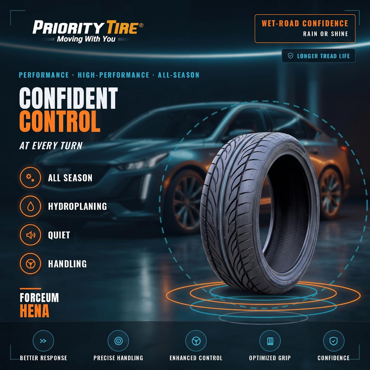 4 x 235/45ZR17 97W XL All Season Passenger Tires P7745
