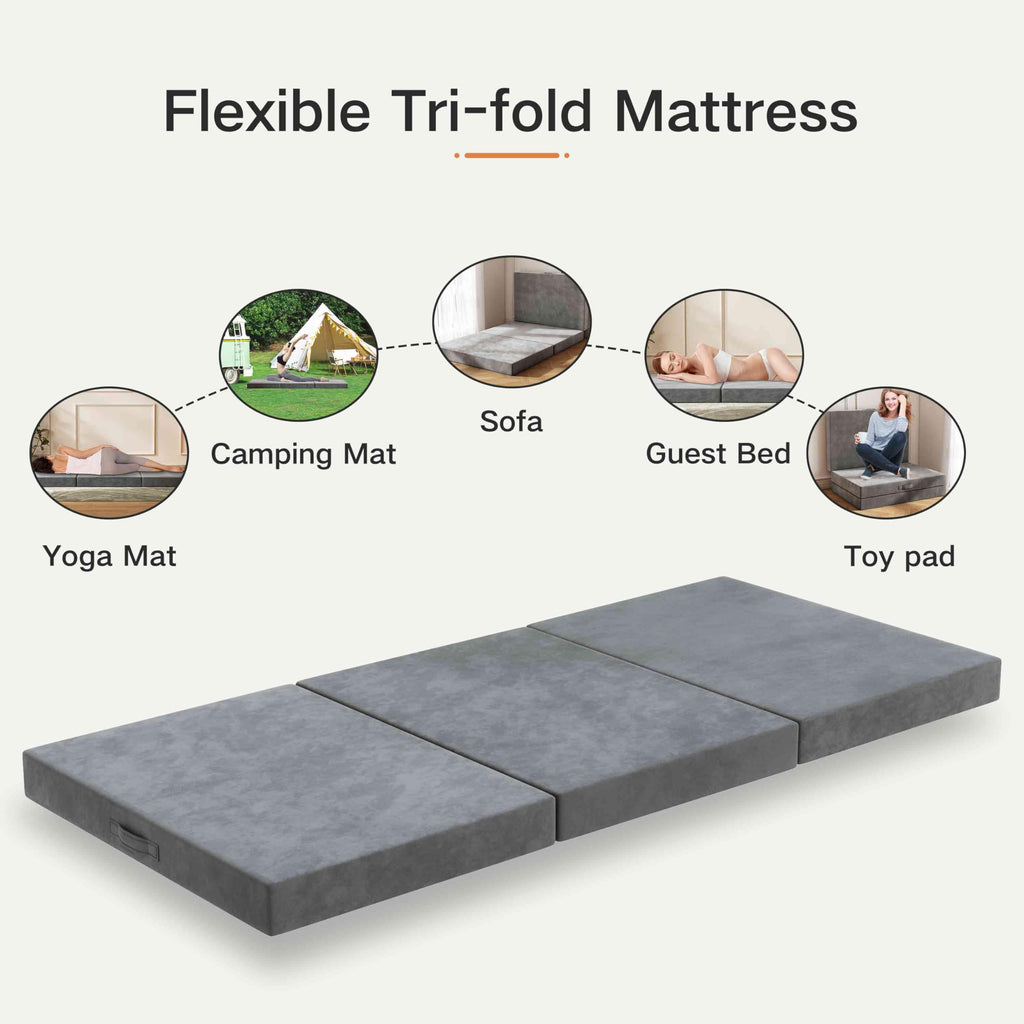 4 Inch Single Tri-Fold Mattress Topper N25890