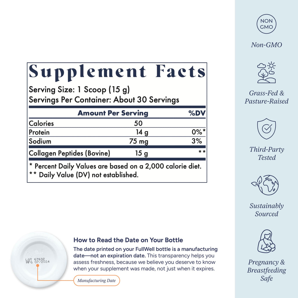 Unflavored Collagen Peptides Powder 15.87 oz F138