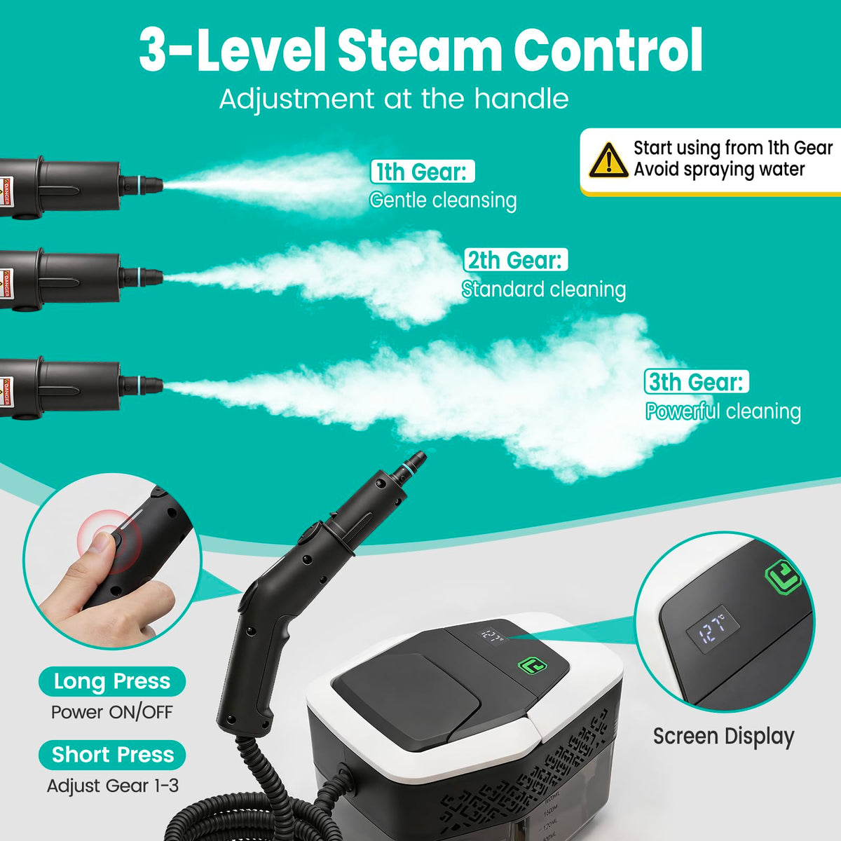 Portable Handheld Steam Cleaner M346216