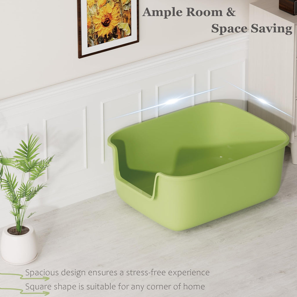 Large High Sided Cat Litter Box with Scoop 2 Pack B817709