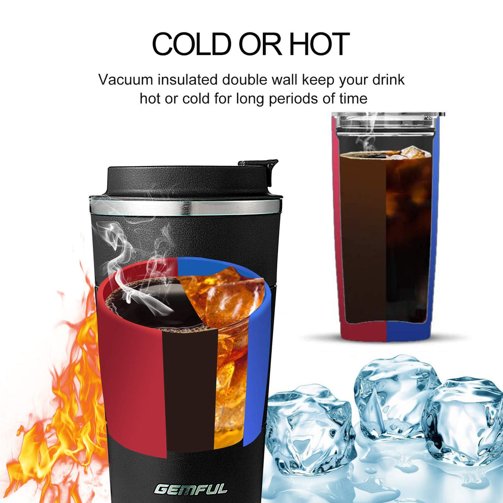 2 Pack 17oz Insulated Travel Coffee Mug with Lid C660