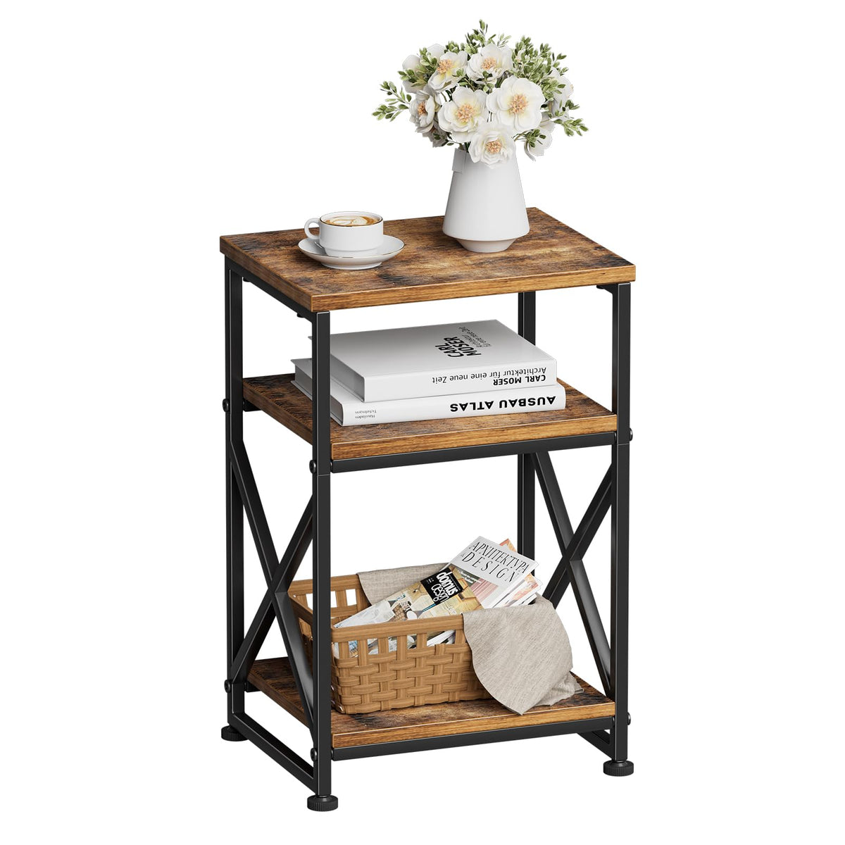 3 Tiers Open Shelves Side Table H13155