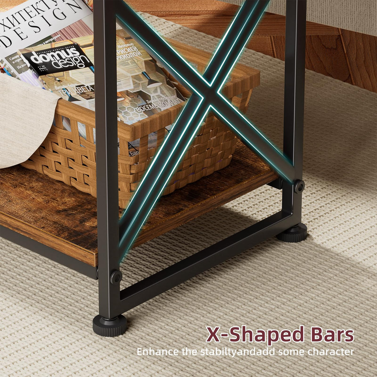 3 Tiers Open Shelves Side Table H13155