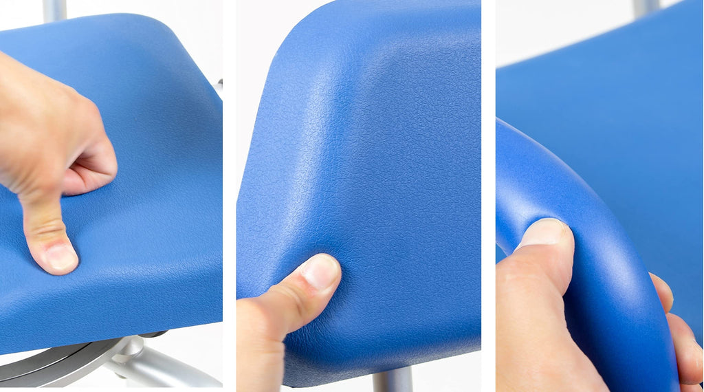 Blue Padded Shower Chair with Back and Arms H596