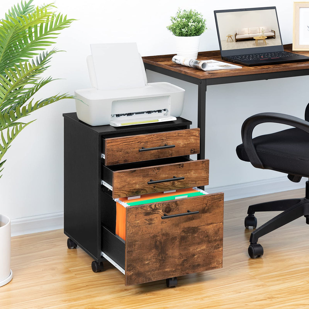 3 Drawer Wood File Cabinet P388251